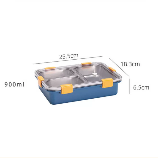 304 Stainless Steel Bento Boxes Bulk，3 Compartments Custom Lunch Box Wholesale-7