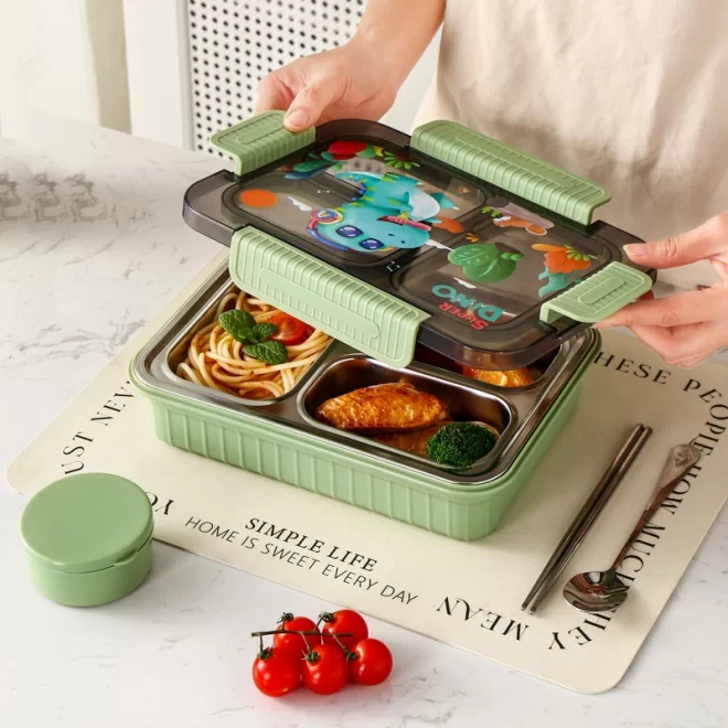 Custom Printed Lunch Box, 304 Stainless Steel Bento Box Bulk-3