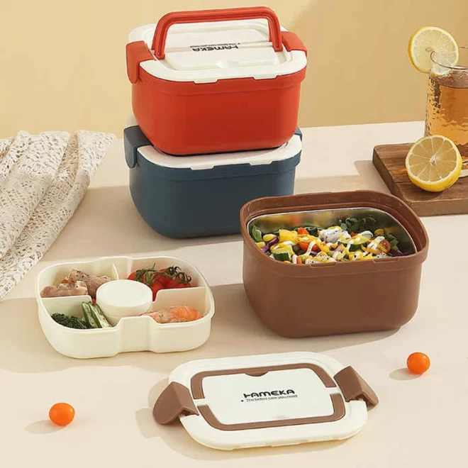 Double-Layer Bento Boxes Wholesale, Custom Plastic Lunch Box-2