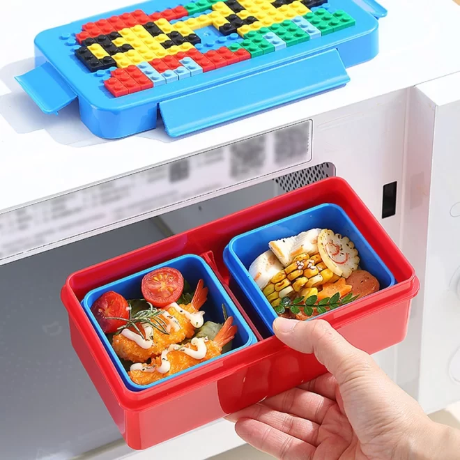 Customized Lunch Box For Kids, Building Block Bento Box Bulk-4