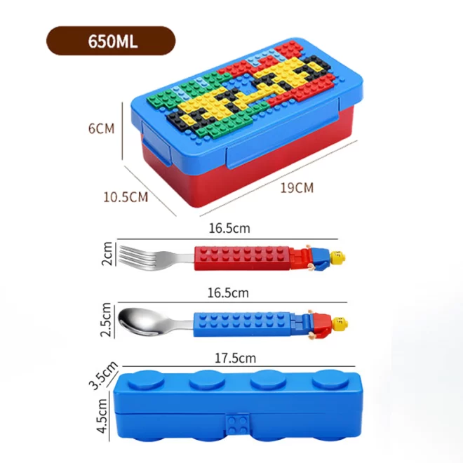 Customized Lunch Box For Kids, Building Block Bento Box Bulk-8