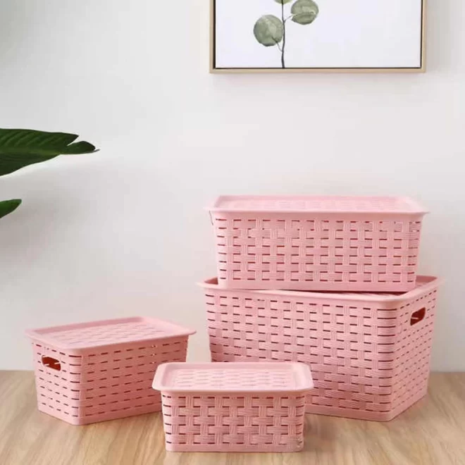 Custom Storage Baskets, Plastic Containers With Lids Bulk-3