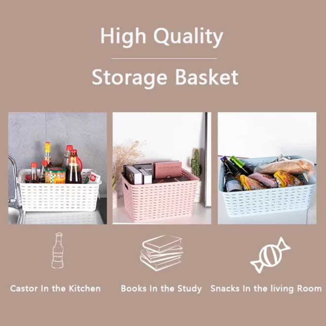 Custom Storage Baskets, Plastic Containers With Lids Bulk-5