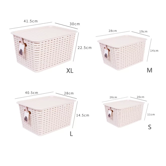 Custom Storage Baskets, Plastic Containers With Lids Bulk-8