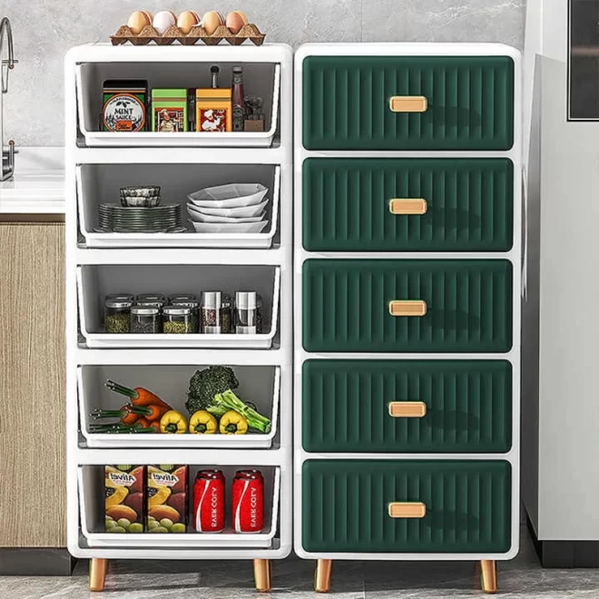 Plastic Kitchen Cabinets Wholesale, Multi-layer with Drawers-3