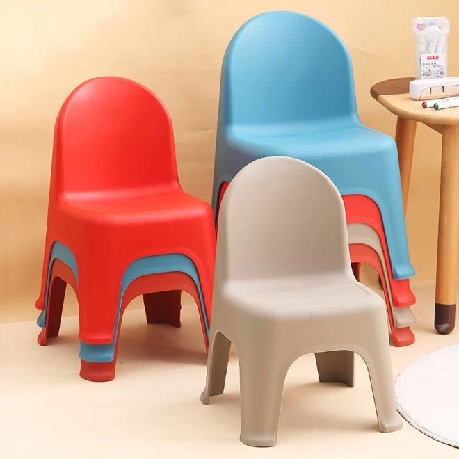 Kids Small Plastic Stackable Chairs Wholesale With Backrest-2