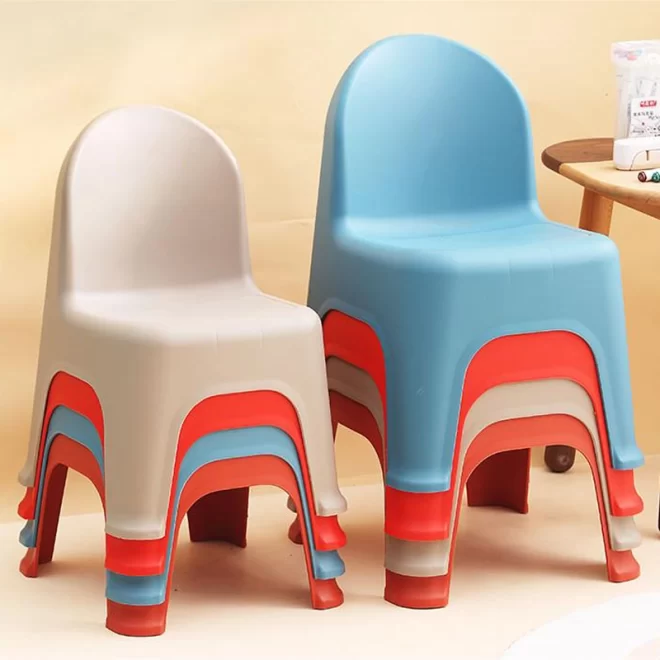 Kids Small Plastic Stackable Chairs Wholesale With Backrest-7