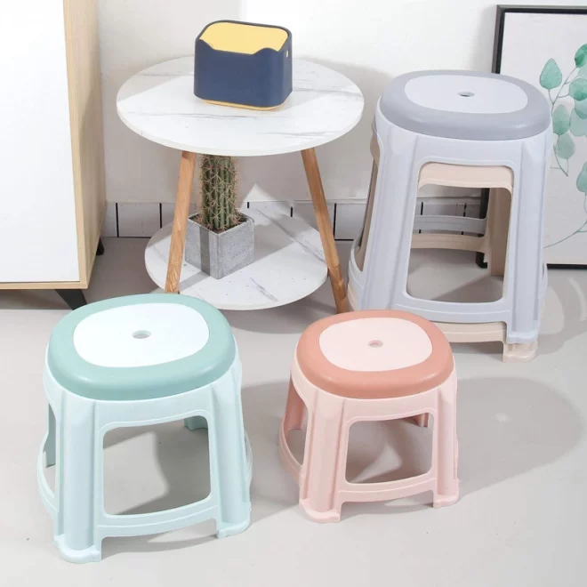 Non-slip Thickened Plastic Stool Wholesale, Stackable Plastic Chairs In Bulk-2