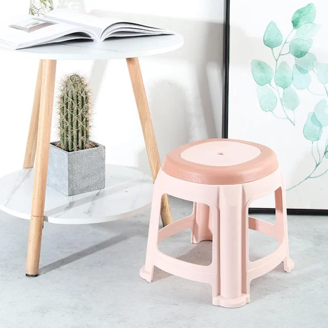 Non-slip Thickened Plastic Stool Wholesale, Stackable Plastic Chairs In Bulk-4