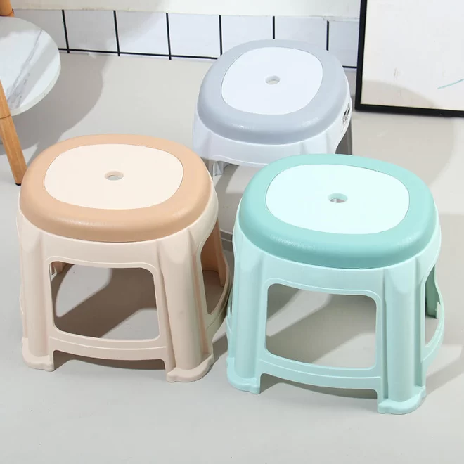Non-slip Thickened Plastic Stool Wholesale, Stackable Plastic Chairs In Bulk-6
